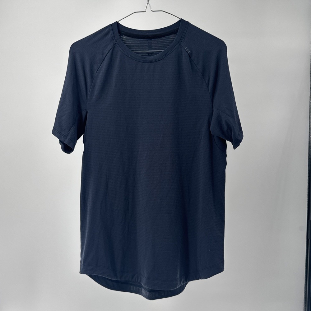 Lululemon Drysense Blue Short Sleeve Training Shirt "Better Each Day" Men's S/M